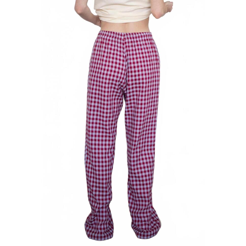 NEW THINGS BETWEEN bowie gingham pants in raspberry - Picture 2 of 4